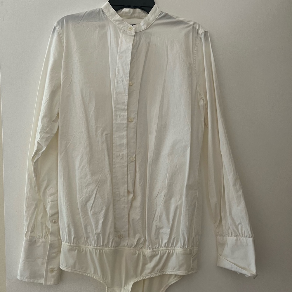 J. Crew White Button Down Shirt Bodysuit